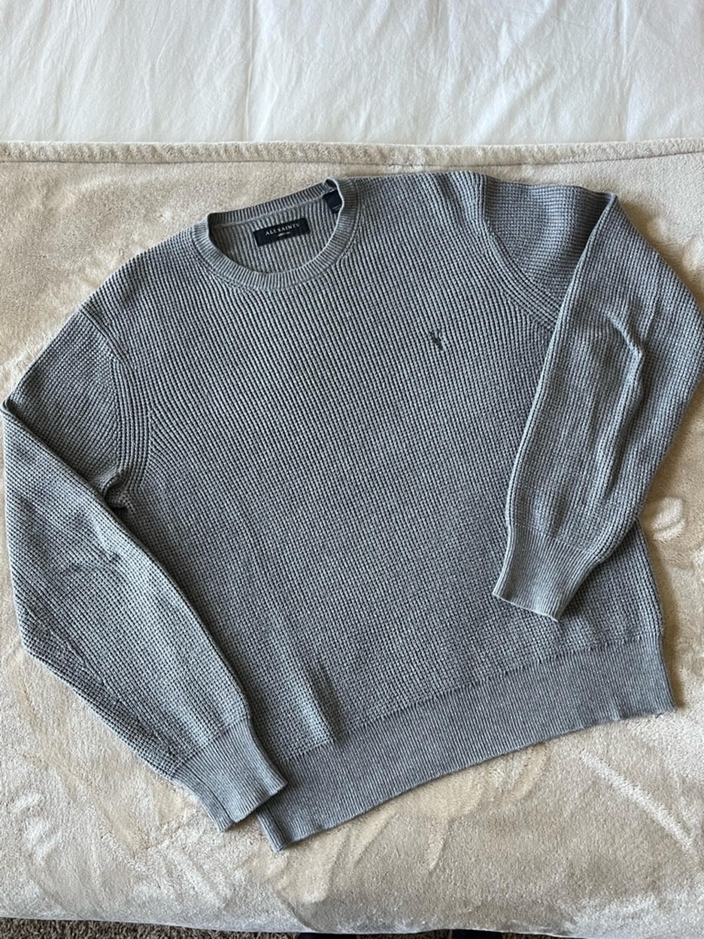 All Saints Men's Crewneck Sweater in Gray